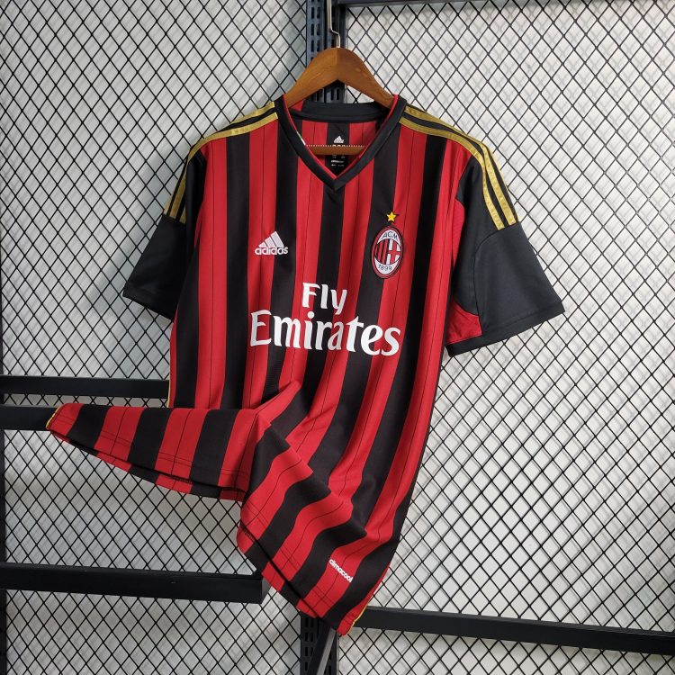 Retro AC Milan Adults Home 13/14 - Image 5