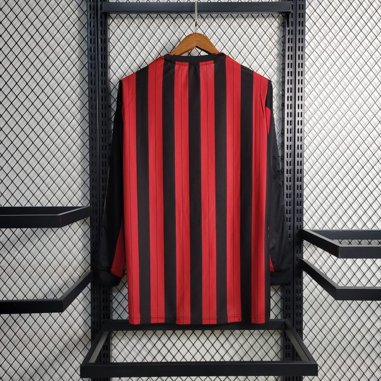 Retro AC Milan (Long Sleeve) Adults Home 13/14 - Image 2