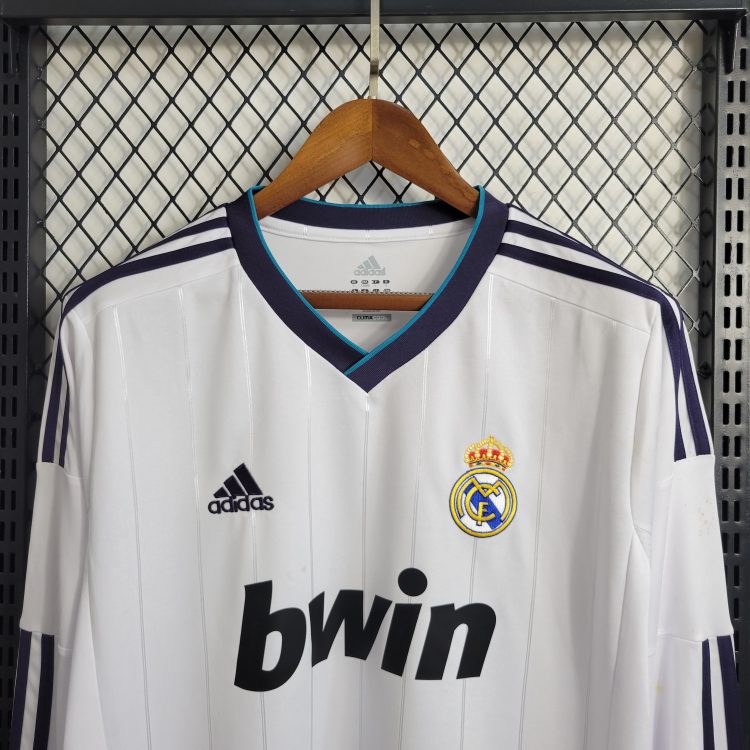 Retro Real Madrid (Long Sleeve) Adults Home 12/13 - Image 5