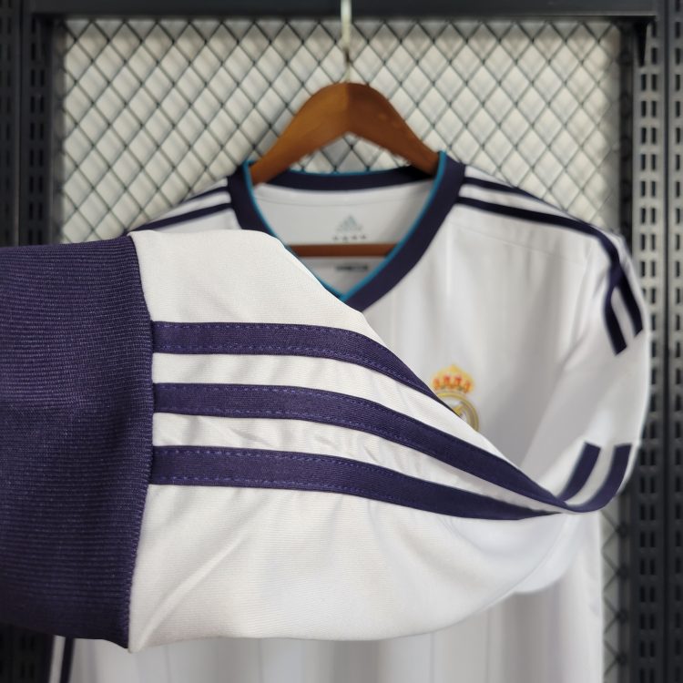 Retro Real Madrid (Long Sleeve) Adults Home 12/13 - Image 4